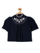 Embroidered Yoke Boho Top