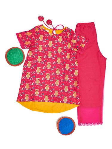 Fuschia Owl Set