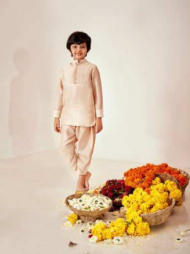 Pintucks Kurta Paithani Pyjama Set