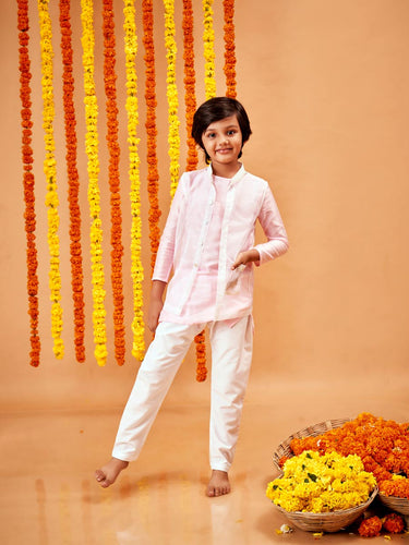 Bubble Pink Kurta Pyjama With Pee A Boo Bandi