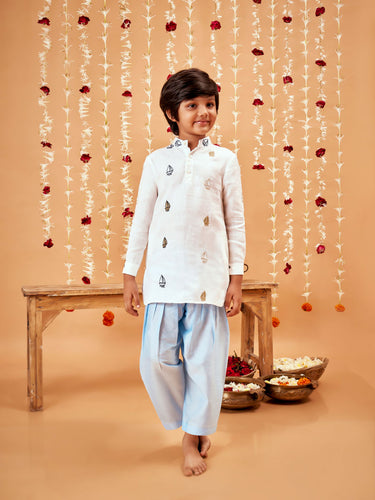 Boat Linen Shirt Kurta Set